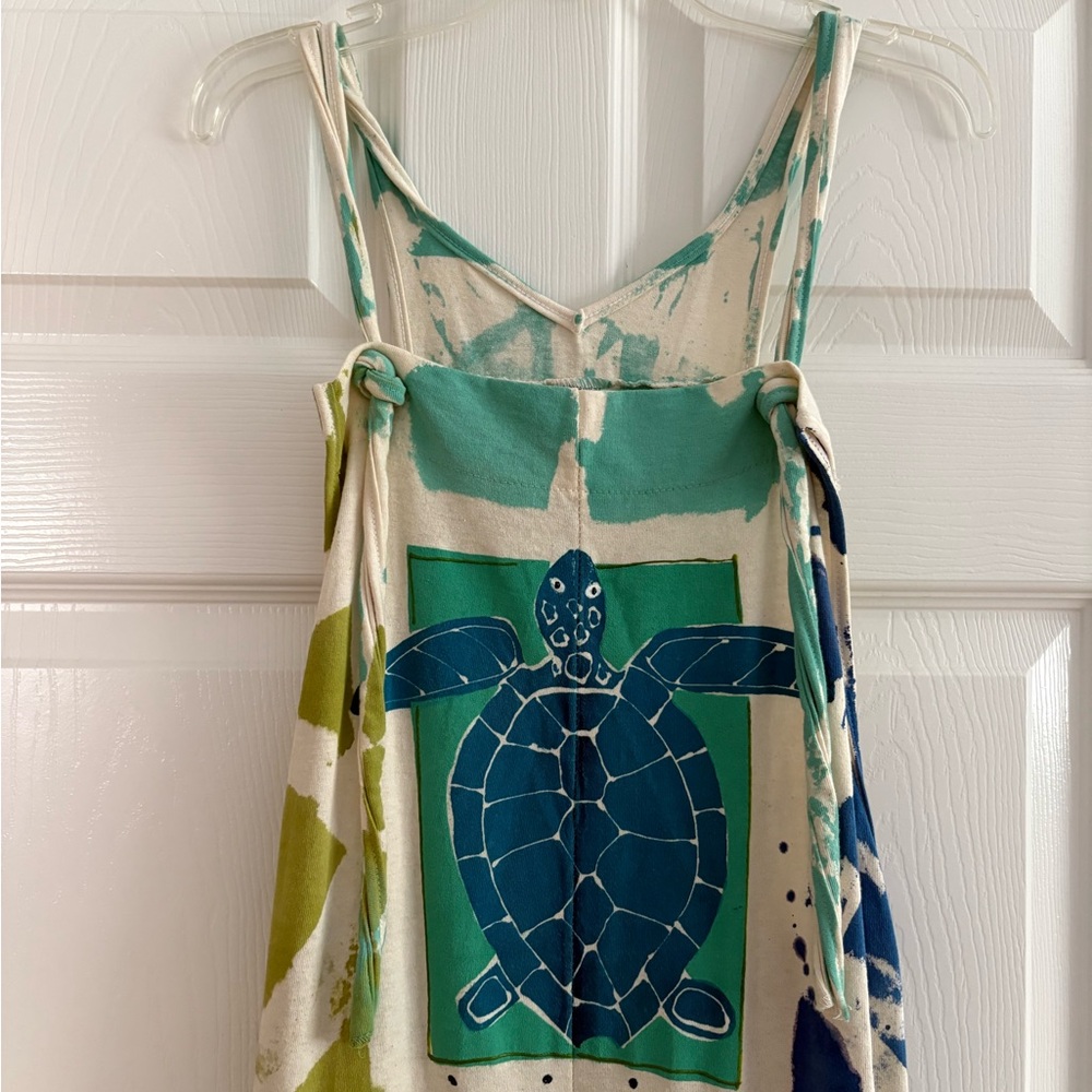 Art Overalls with Sea Turtle Design